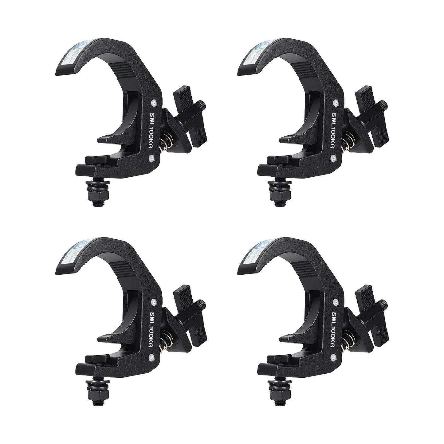 MOKA SFX Professional Truss Clamp 4 Packs Heavy Duty Aluminum Hook