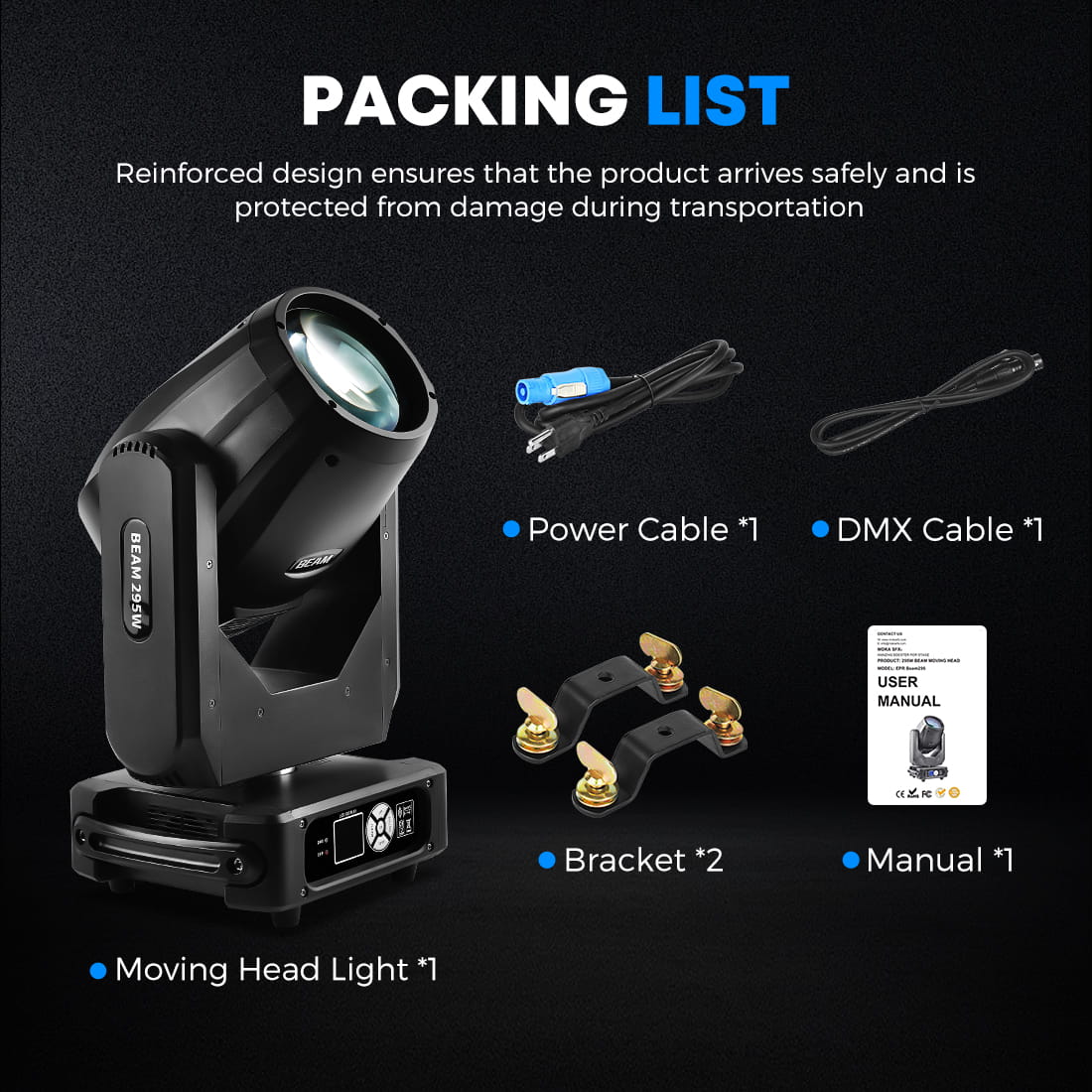 MOKA SFX EPR Beam 295W Moving Head Beam Light