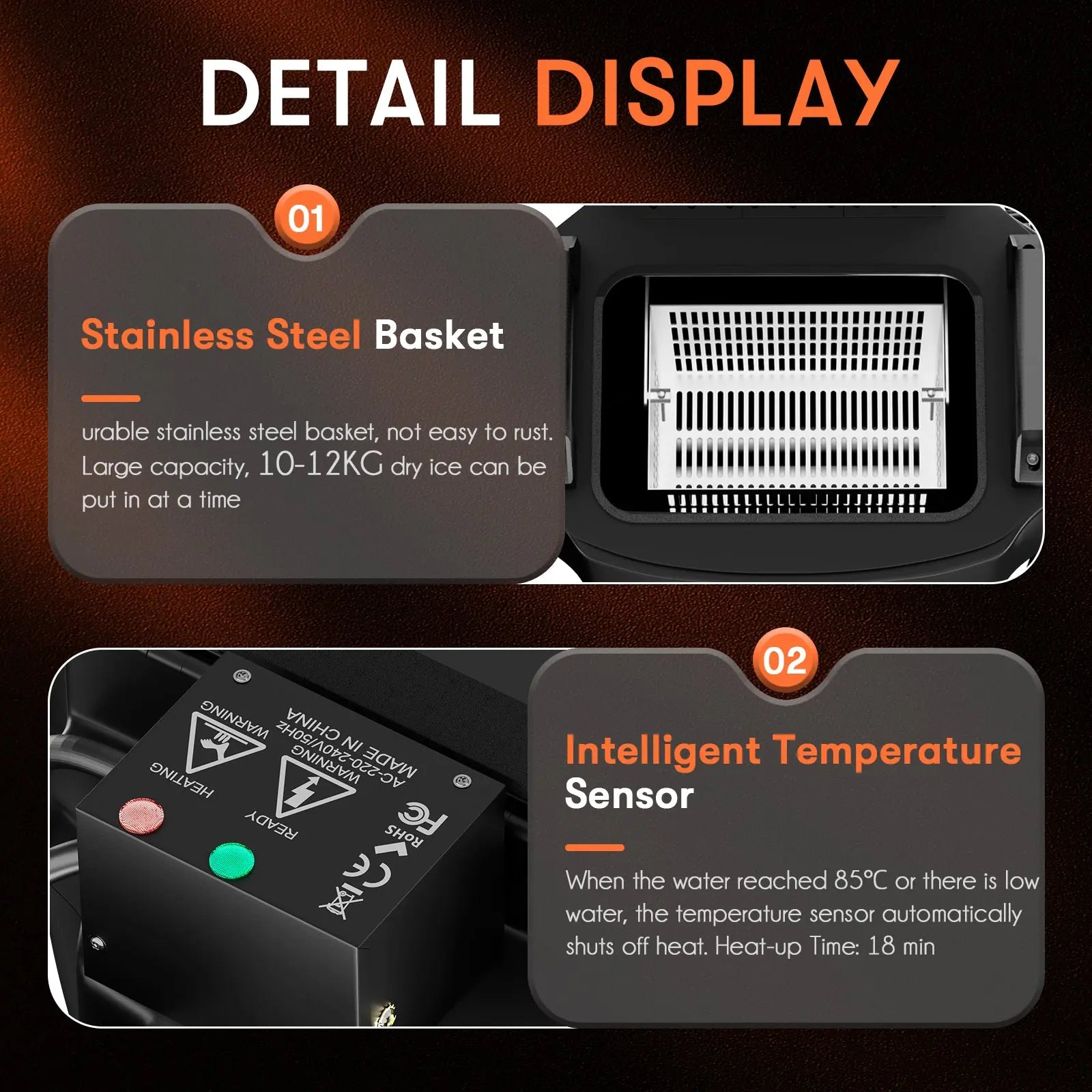 MOKA SFX MK-F12 6000W High Power Dry Ice Low Lying Fog Machine MOKA SFX