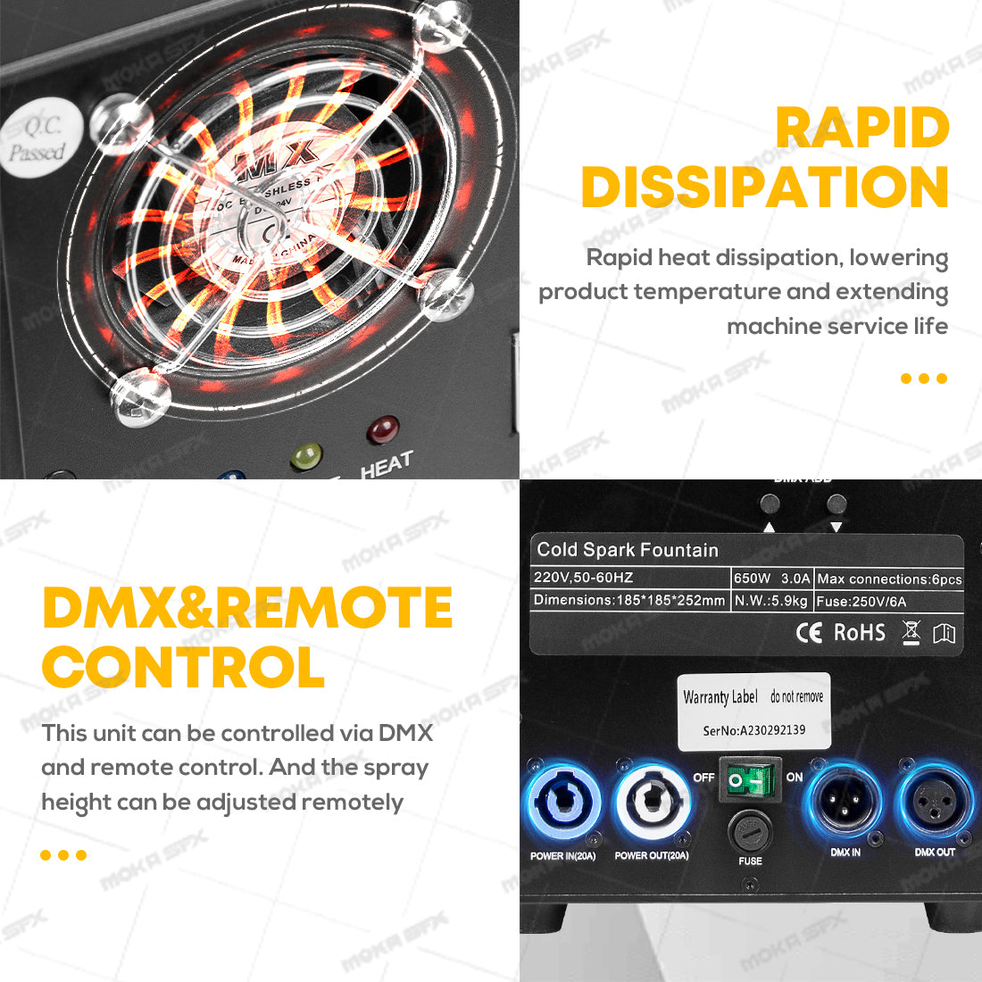 MOKA SFX MK-E15 MINI 650W Cold Spark Machine