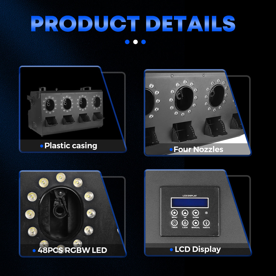 MOKA SFX MK-B12A Waterproof LED 4-Wheel Bubble Machine Plastic Body