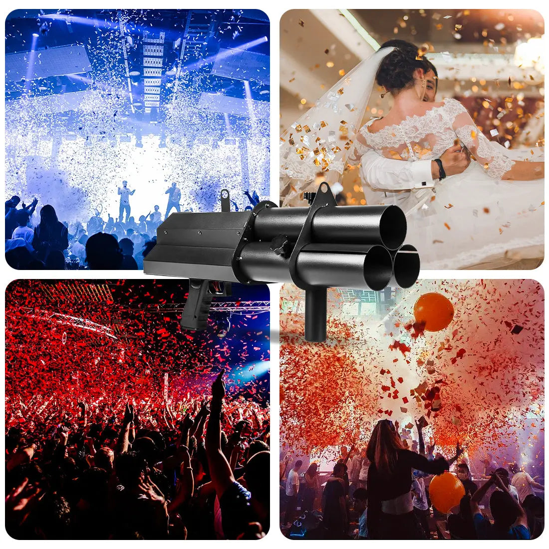 MOKA SFX MK-CN11 3-Head Manual Control Electric Confetti Gun MOKA SFX