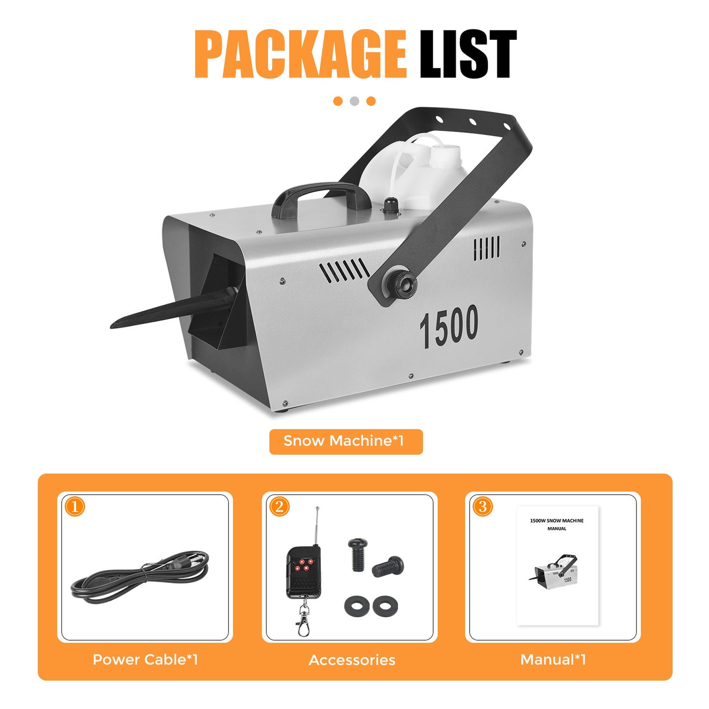 MOKA SFX MK-S02 1500W Remote Control Snow Mchine