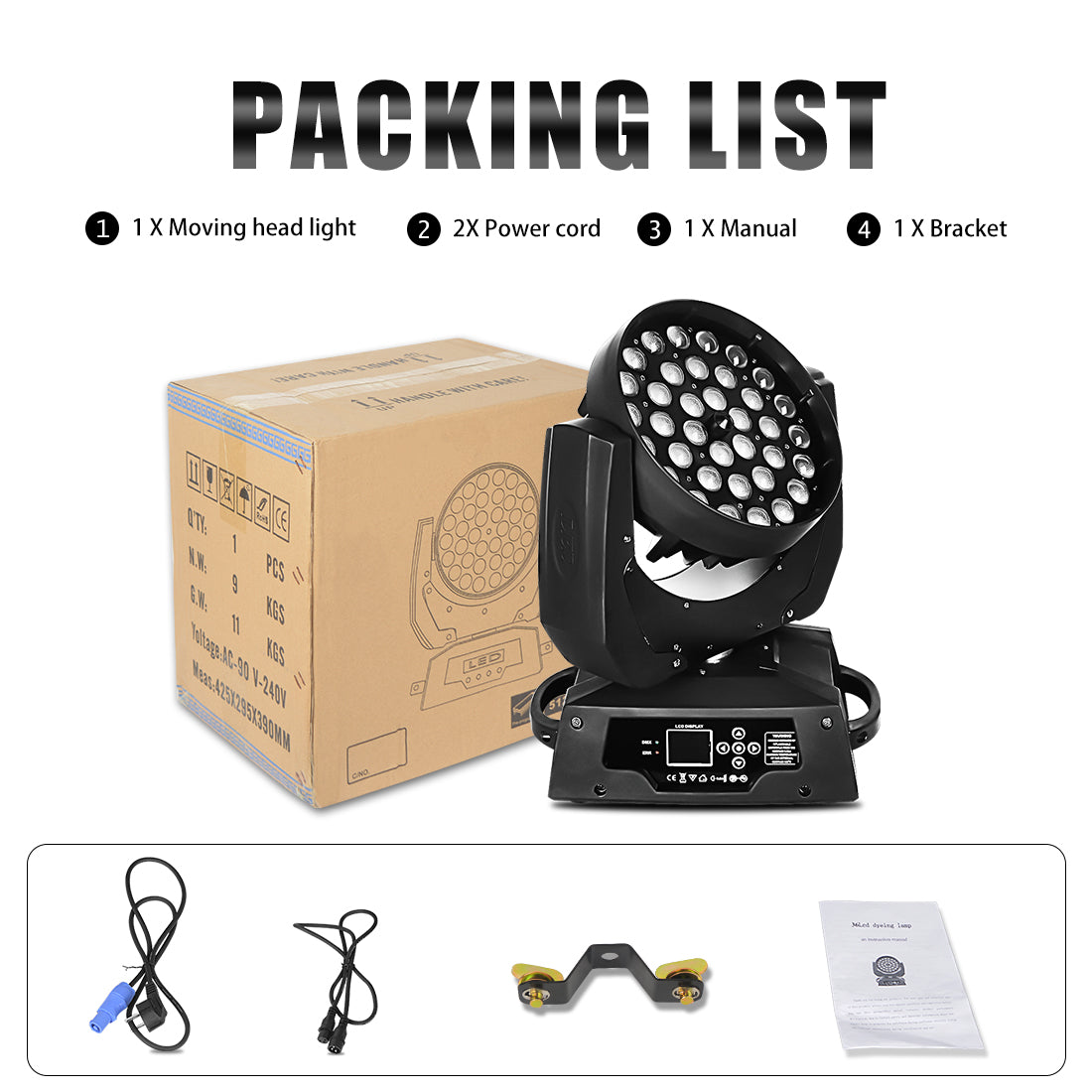 MOKA SFX Mobile 36x10W LED Stage Light 4 IN 1 RGBW