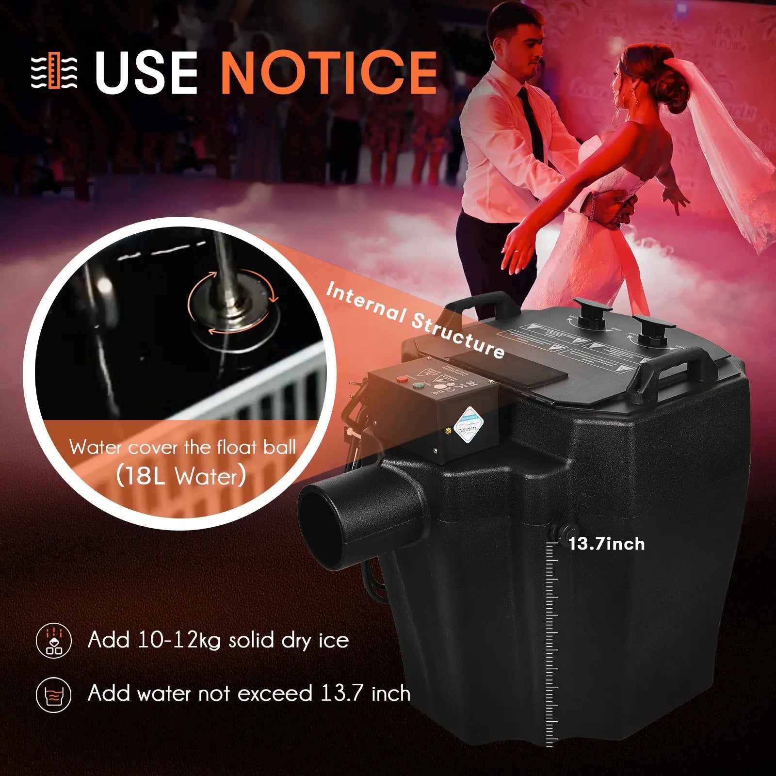 MOKA SFX MK-F12 6000W High Power Dry Ice Low Lying Fog Machine MOKA SFX