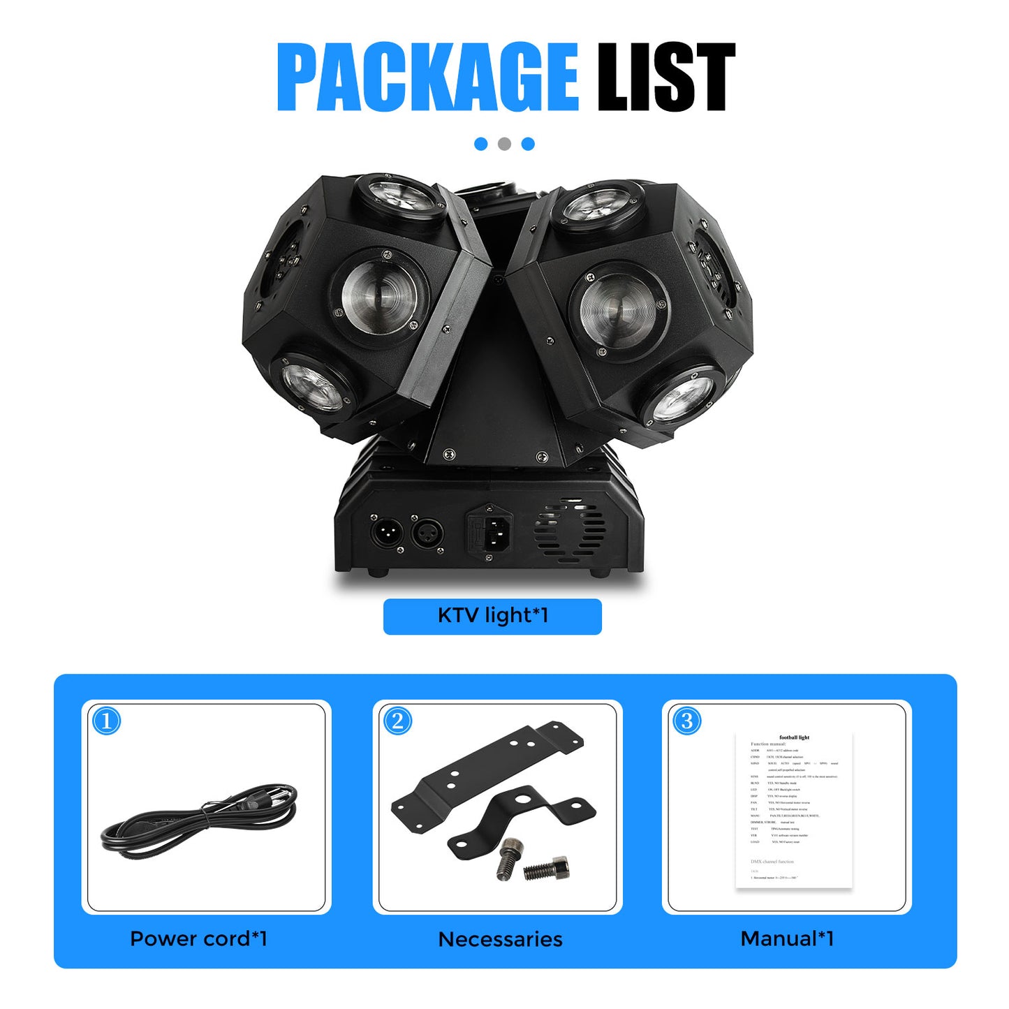 MOKA SFX 18Pcs Three Head DJ Moving Head Light