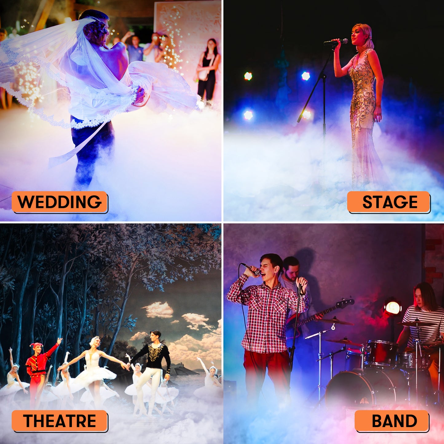 MOKA SFX H-D4000 MINI DMX Dry Ice Fog Machine