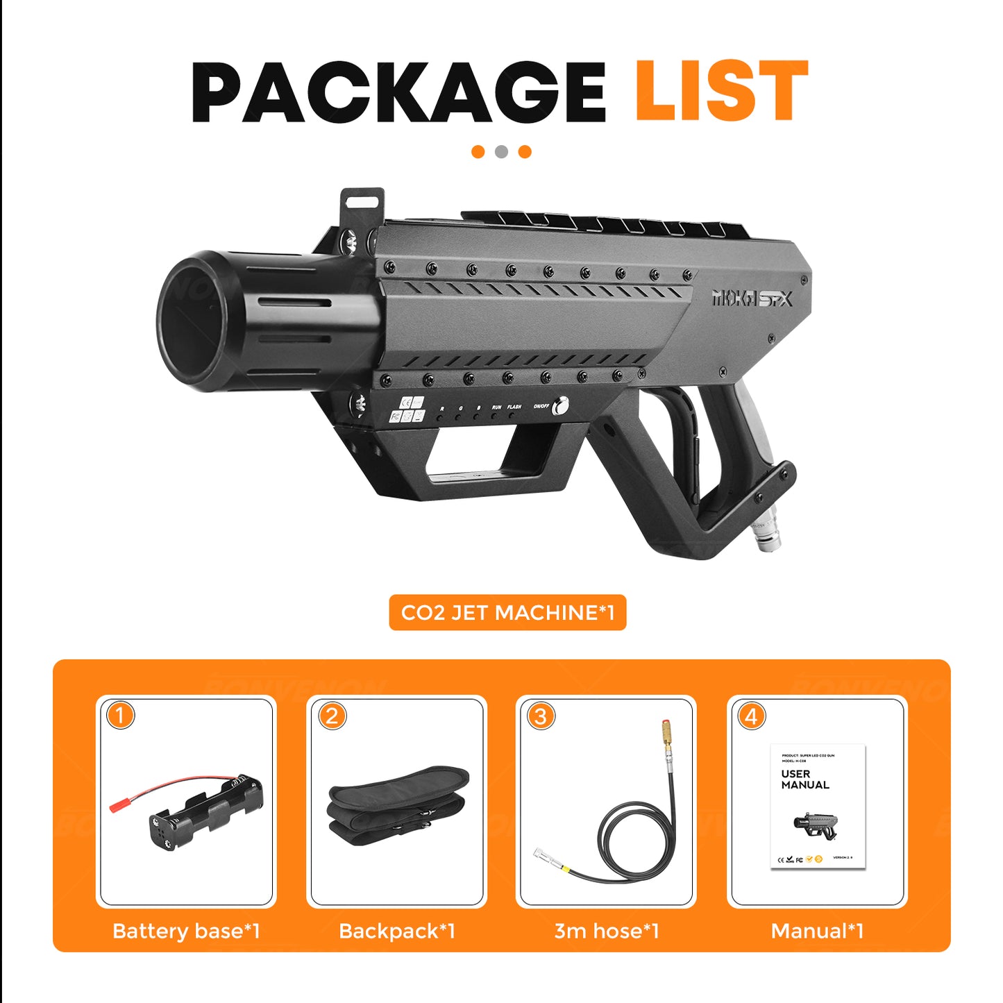 MOKA SFX H-C08 Magic LED CO2 gun