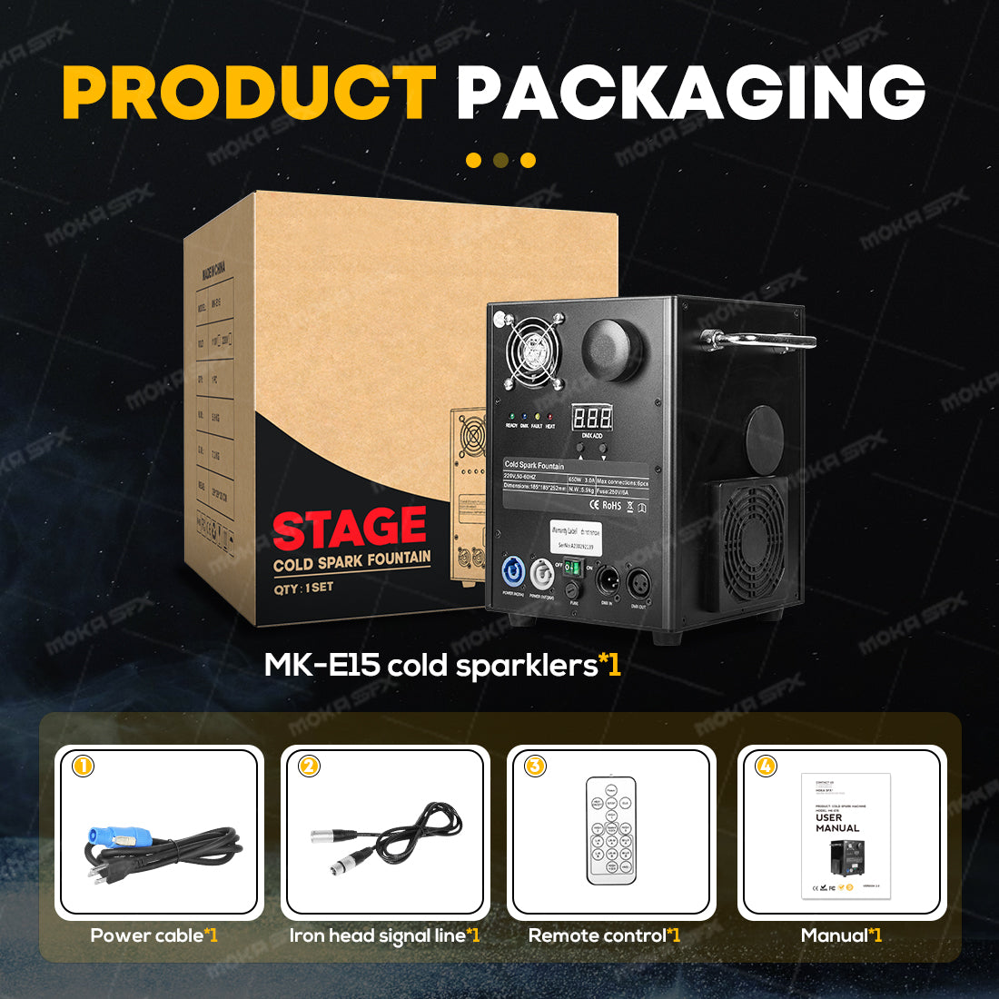 MOKA SFX MK-E15 MINI 650W Cold Spark Machine