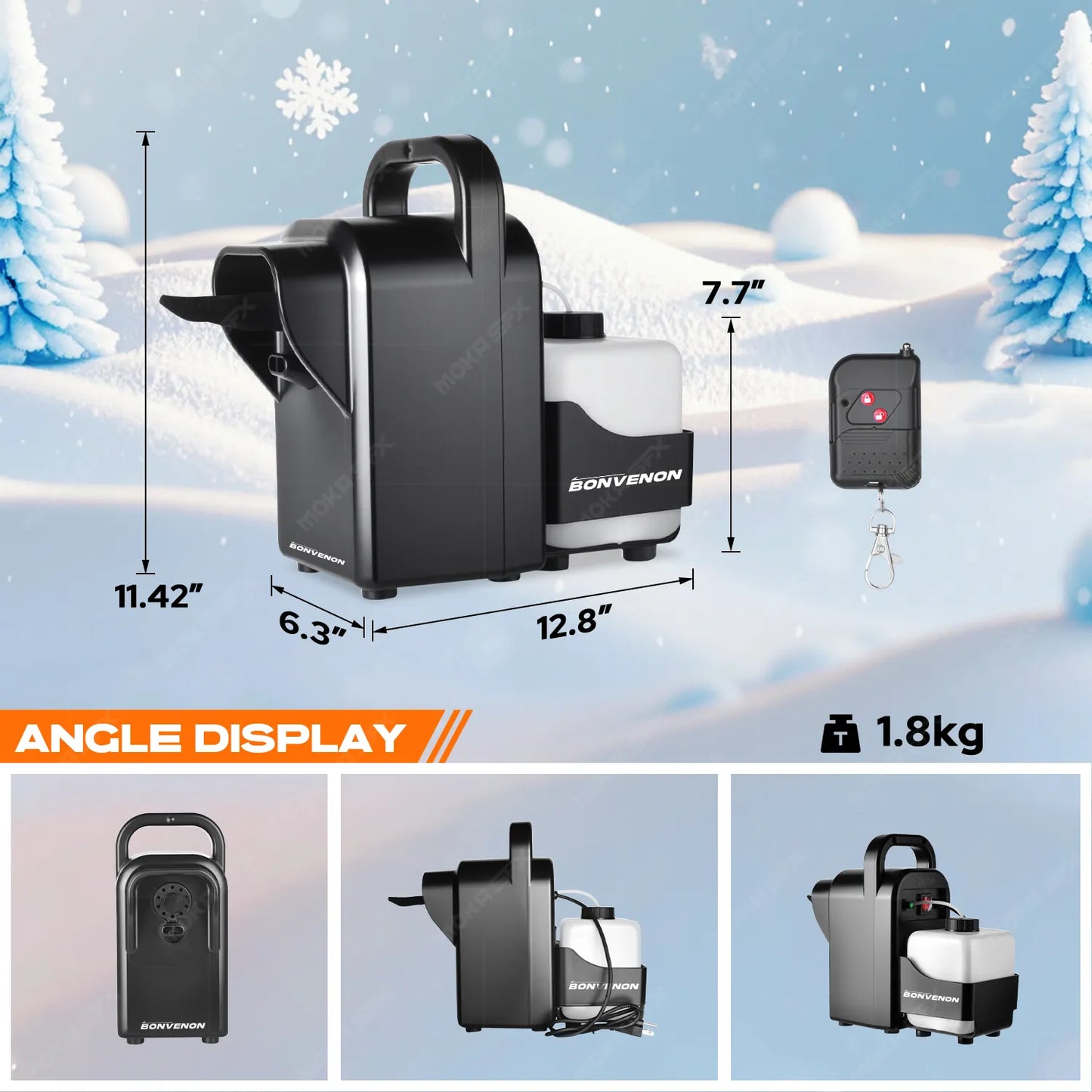 MOKA SFX Adjustable Remote Control Silent Snow Machine