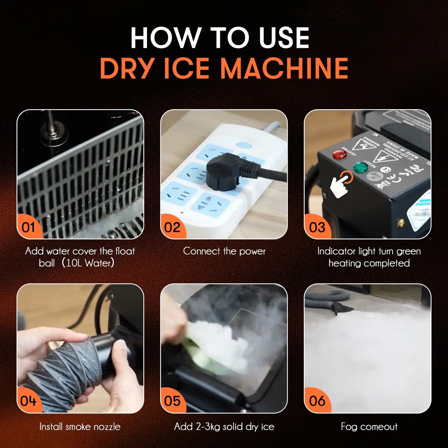 MOKA SFX MK-F13 3500W Low Lying Dry Ice Fog Machine MOKA SFX