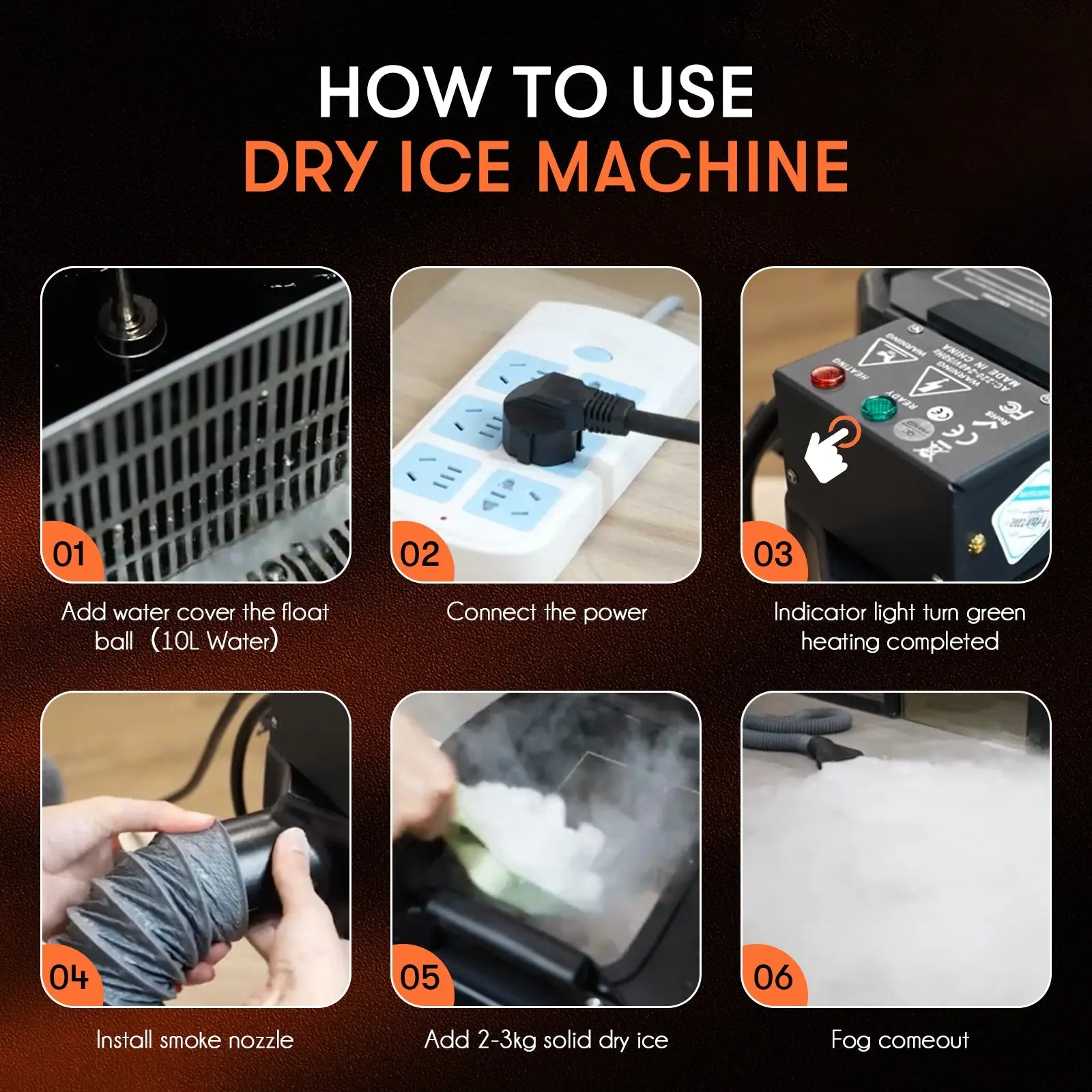 MOKA SFX MK-F13 3500W Low Lying Dry Ice Fog Machine MOKA SFX