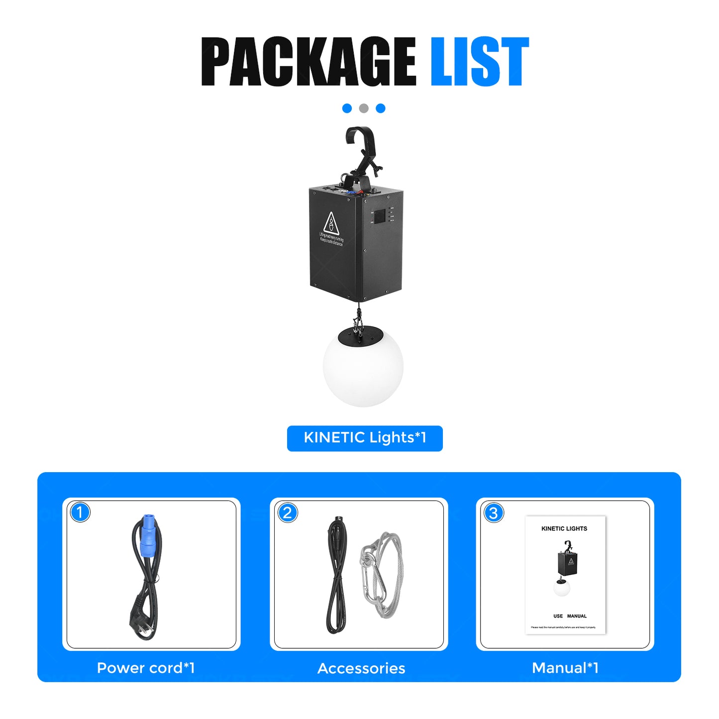 MOKA SFX MK-LB01 RGB DMX Lifting Ball LED Kinetic Ball