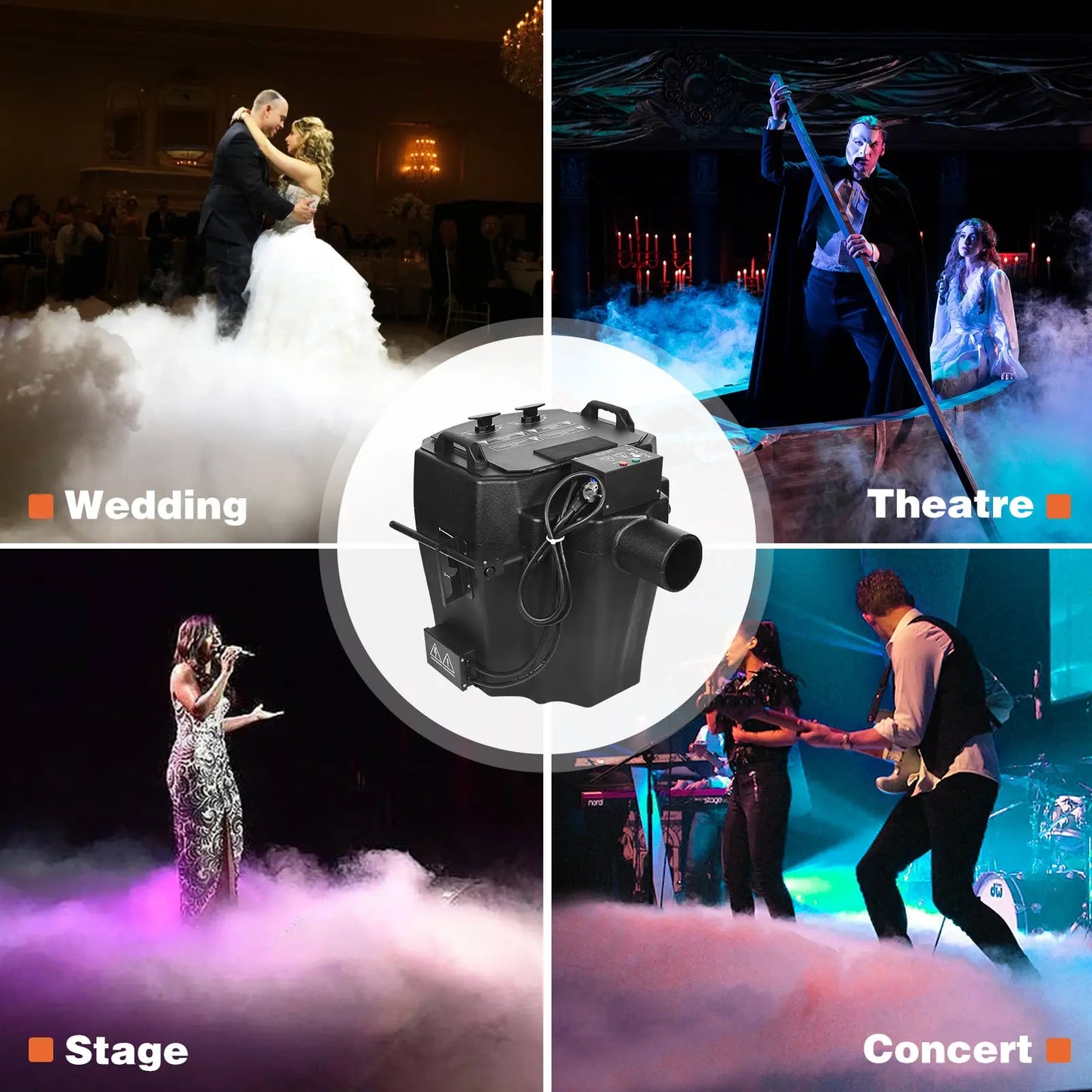 MOKA SFX MK-F12 6000W High Power Dry Ice Low Lying Fog Machine MOKA SFX