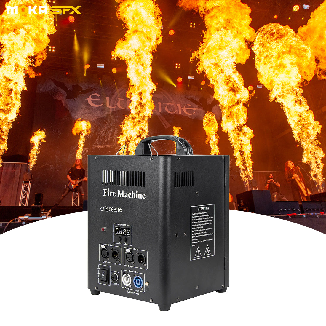 moka MOKA SFX H-E02 2-Head Single Shot Powerful Flame Machine