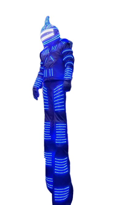Cosplay LED Light Cool Men's Party Protagonist Casco Robot Disfraz