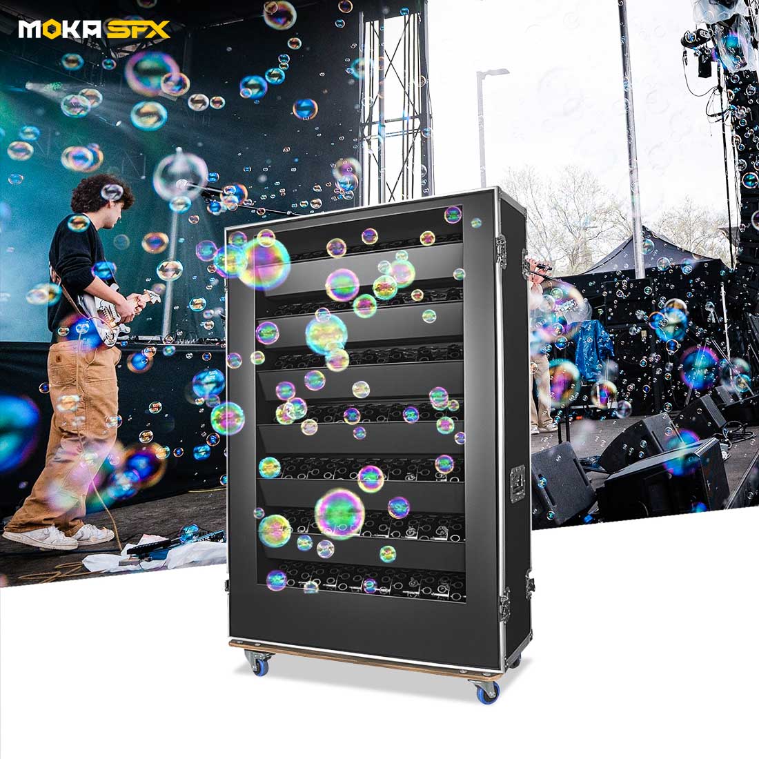moka MOKA SFX MK-B10 1200W Seven Layer Big Bubble Machine - MOKA
