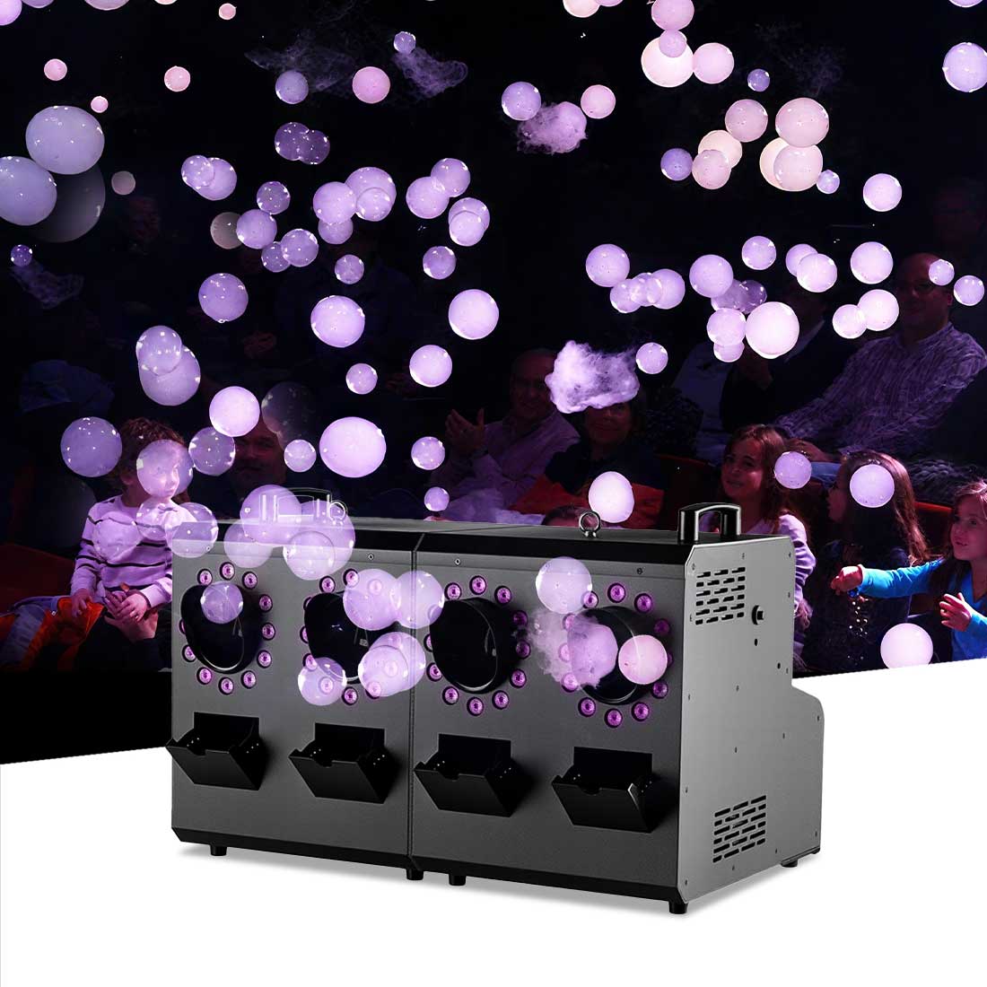 MOKA SFX MK-B12A Waterproof LED 4-Wheel Bubble Machine Plastic Body