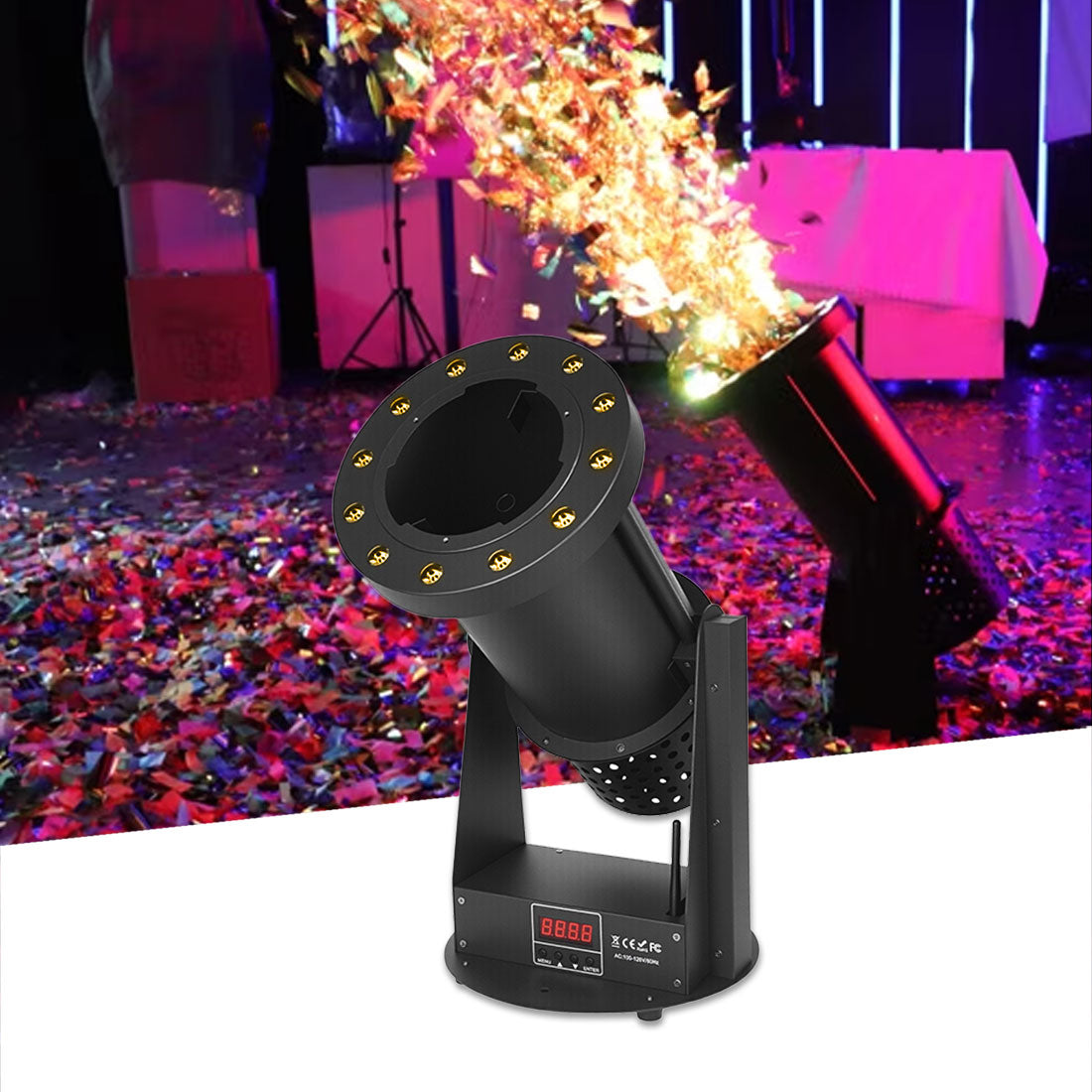 MOKA SFX MK-CN06 1200w DMX512 / Remote Led Confetti Blower - MOKA