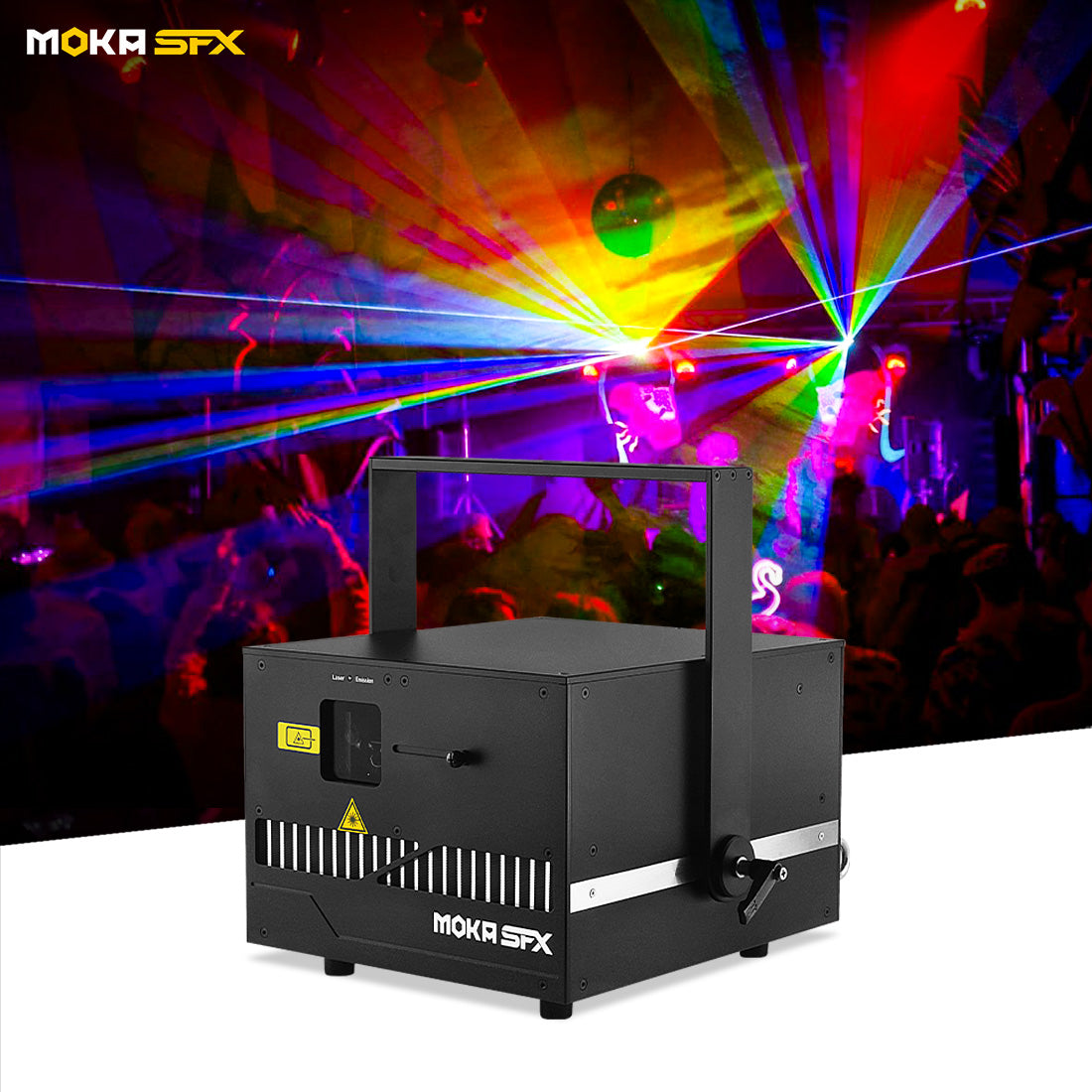 MOKA SFX MK-HLS10 Portable 10W RGB 3 in 1 DJ Laser Light for