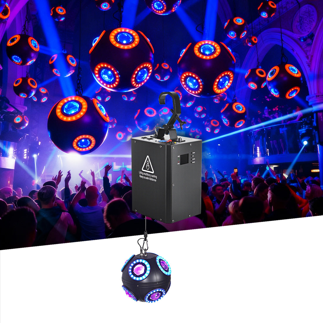 LED kinetic football, moka sfx led kinetic ball, led lifting ball