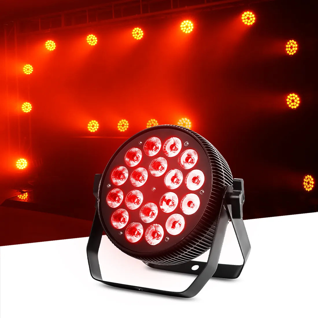 MOKA P-12 18*18W RGBWA UV 6 in 1 Ultra-Thin Led Par Light - MOKA