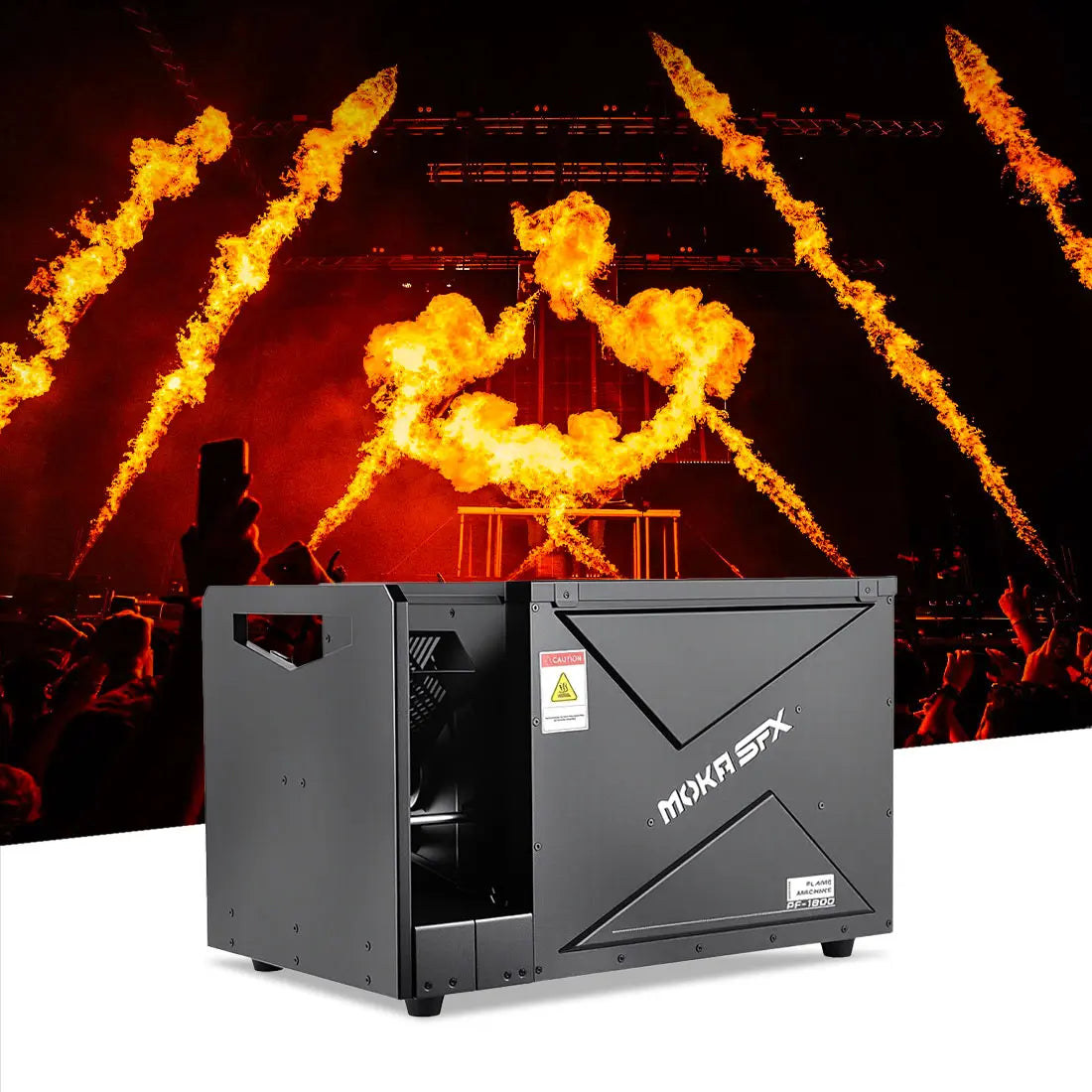 10m Rainproof Swivel Flame Machine – PF-1800 | MOKA SFX – MOKA SFX