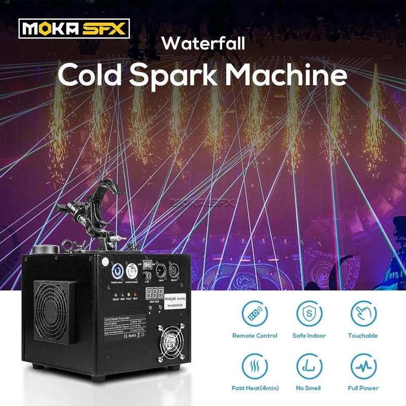 MOKA SFX MK-E12 Wireless Remote Control Cold Spark Hanging Fountain Machine
