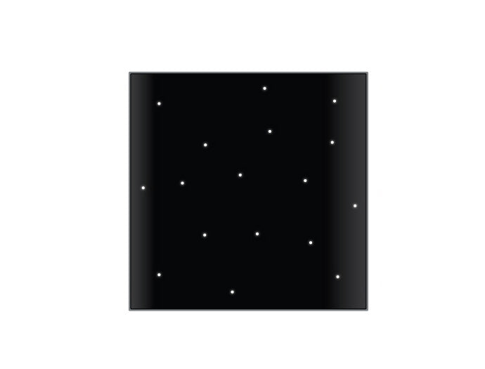 MOKA SFX MK-LD05A 50*50cm Tempered Glass Starlit LED Dance Floor (Black)
