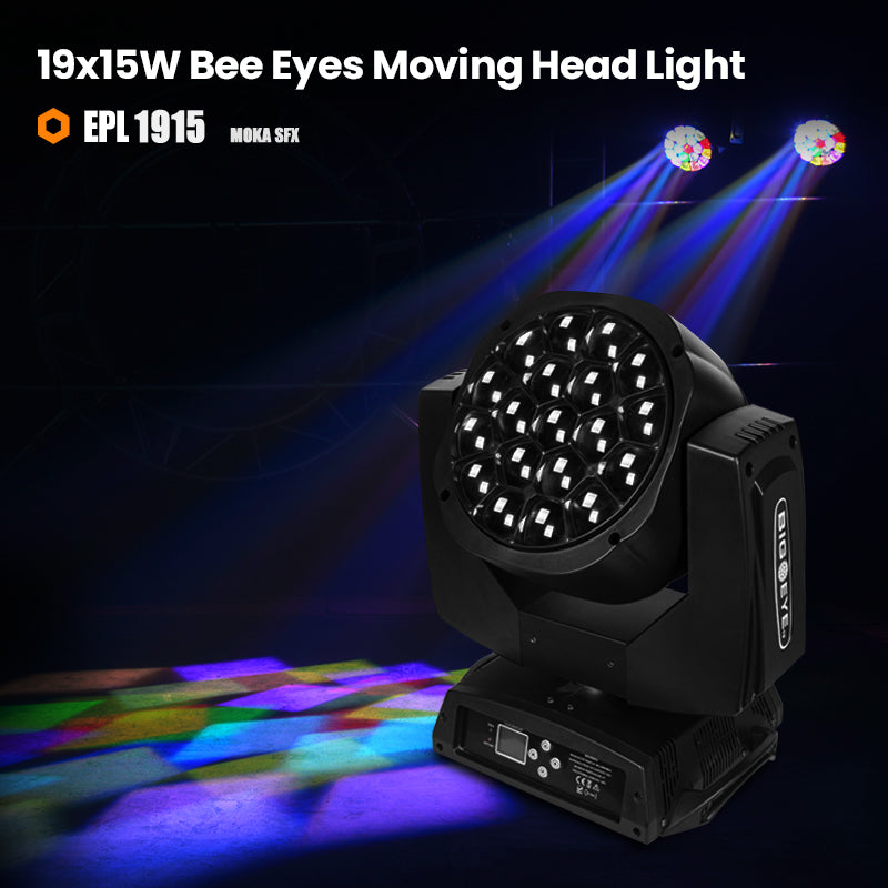 MOKA SFX 19x15W Bee Eyes K10 Moving Head Light