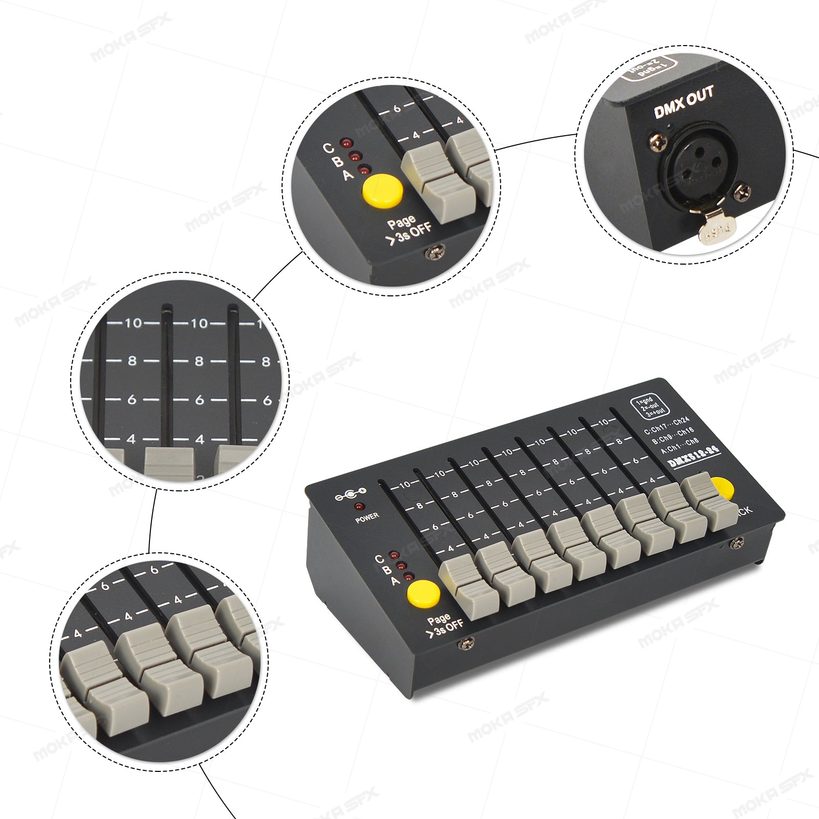 MOKA SFX DMX Console, DMX controller, Artnet, Signal