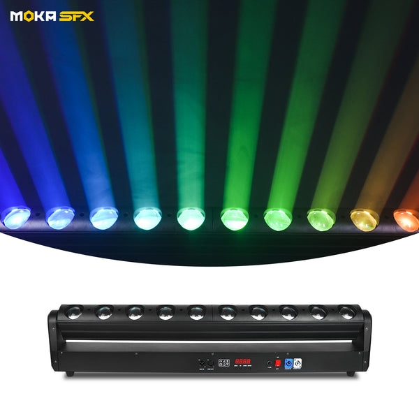 MOKA SFX 10 * 40w RGBW 4in1 Barra de haz LED Luz de efecto de cabeza móvil para DJ Bars Clubs Stage Event