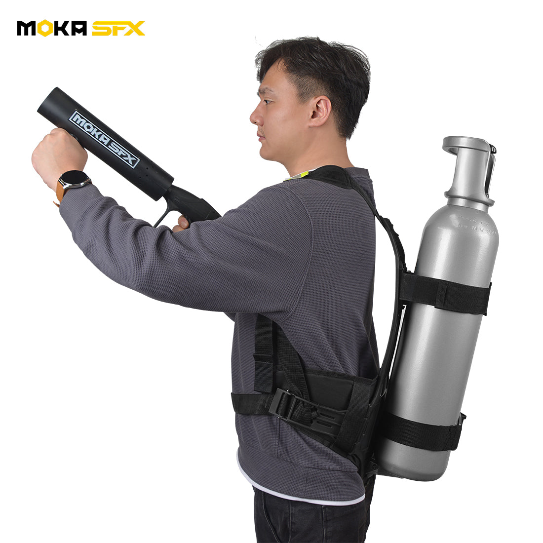 Large Green Backpack for CO2 siphon tank | MOKA SFX – MOKA SFX