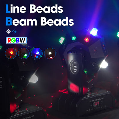 MOKA SFX 24Pcs RGBW 4IN1 LED Laser Moving Head Light Professional Stage Beam Strobe Soccer DMX DJ Disco Party Ball