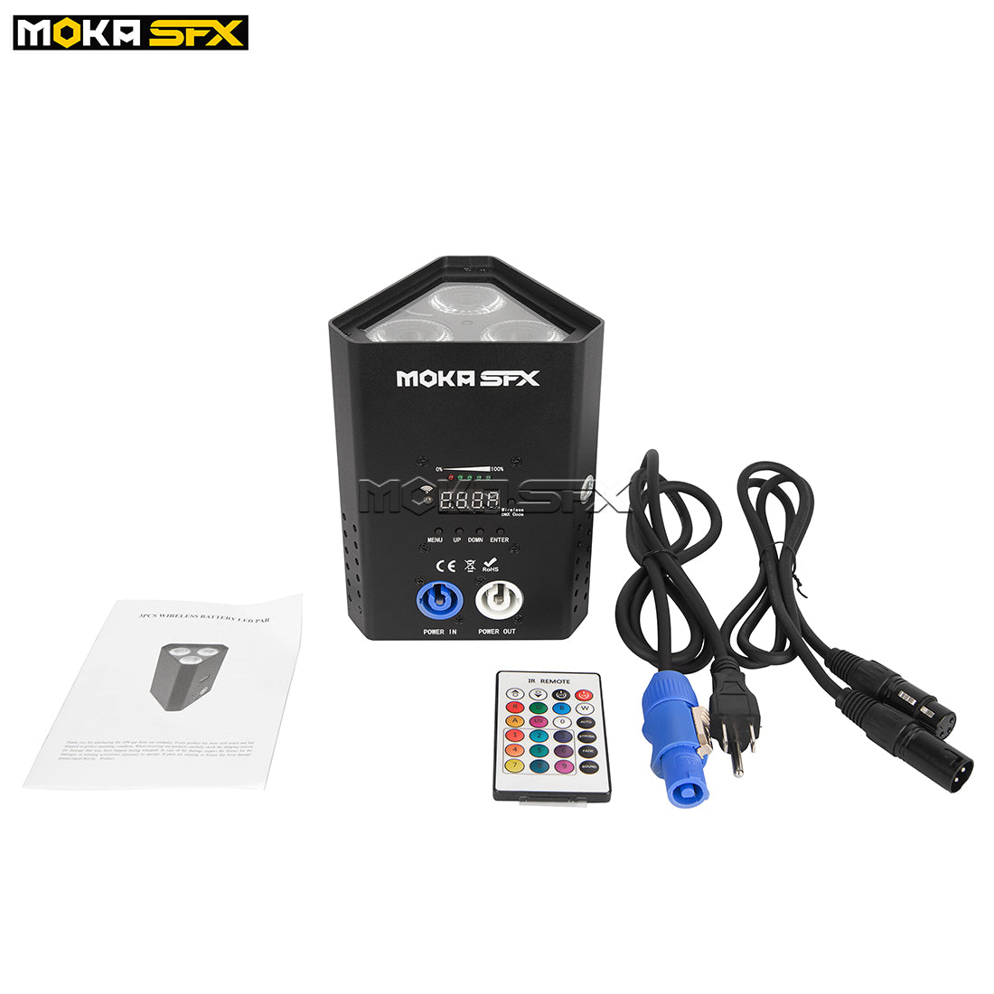 MOKA SFX P-00B 3*18W Battery Wireless DMX+ WIFI PAR Light 6IN1