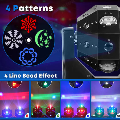 MOKA SFX 24Pcs RGBW 4IN1 LED Laser Moving Head Light Professional Stage Beam Strobe Soccer DMX DJ Disco Party Ball