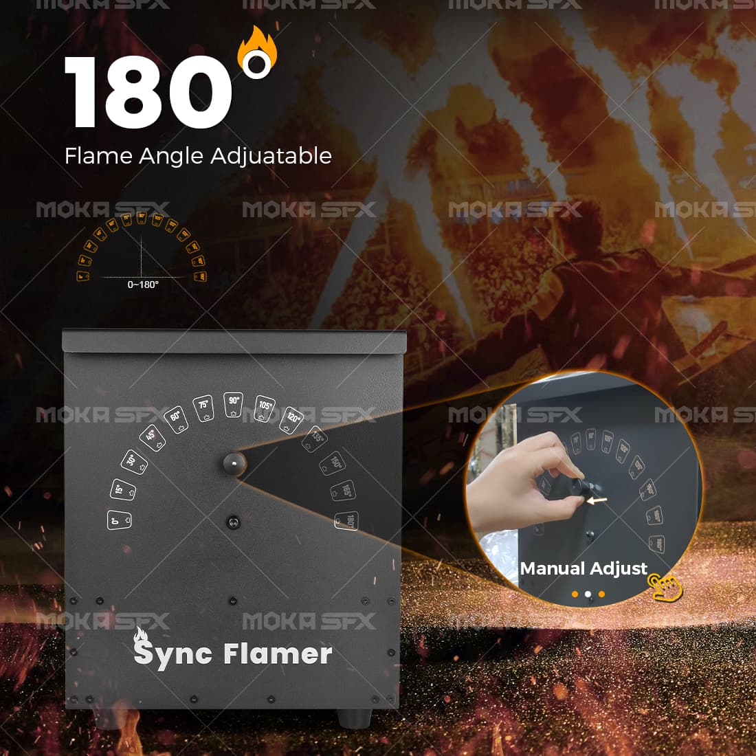 10m Rainproof Flame Machine for Outdoor Stage – PF-800 | MOKA SFX