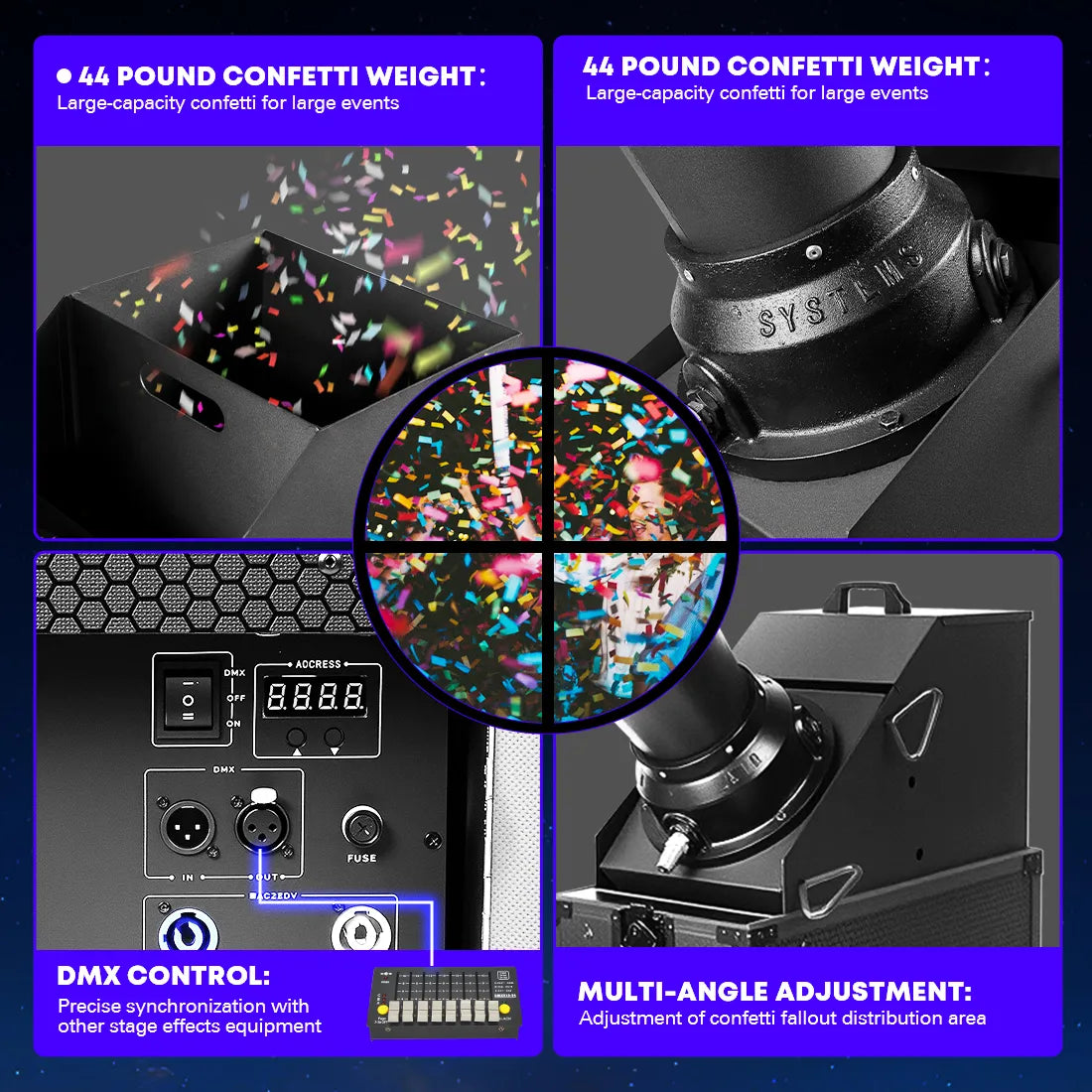 MOKA SFX MK-CN05A CO2 Confetti Cannon DMX Control Powerful