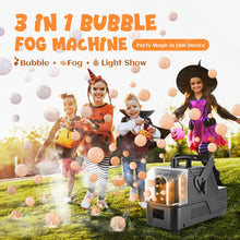 MOKA SFX 3-in-1 Bubble Fog Machine with RGB LED Lights 400W Remote Control Smoke Machine