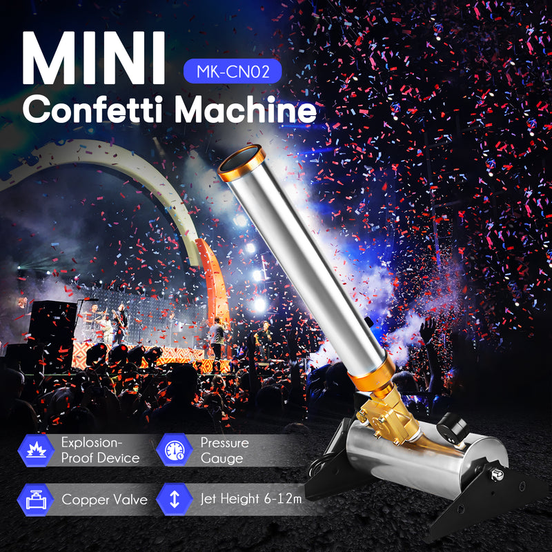 MOKA SFX MK-CN02 Mini máquina de cañón de confeti de aire Streamer con control remoto