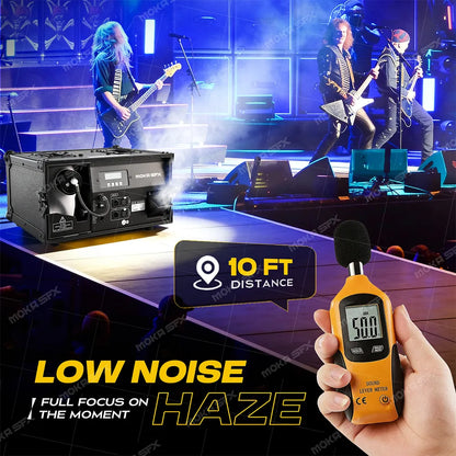 MOKA SFX MK-F23  Silent Haze Machine 1200W Professional Fog Machine with Flight Case