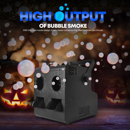 MOKA SFX MK-B13, máquina de burbujas de humo LED de 2 vías, soplador sin burbujas para boda, fiesta, escenario, evento