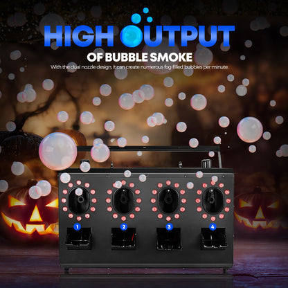 MOKA SFX MK-B12 4-Wheel LED Smoke Bubble Machine Metal Body