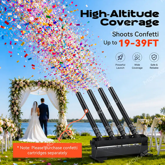 4-Head Confetti Launcher Machine