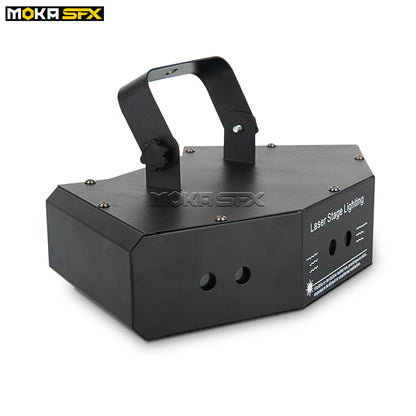 MOKA SFX 6 Eyes Scanning Dj Light Patterns Laser RGB Phase Disco Beam Light Control Voice KTV Lighting