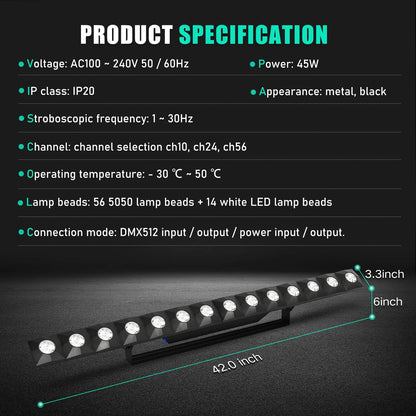 Bañador de pared MOKA SFX 14x3w Led Par