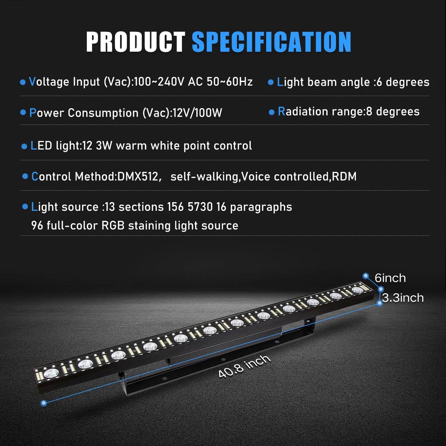 MOKA SFX EPL 1203 12x3W Wall Washer light LED Lighting Bars Light
