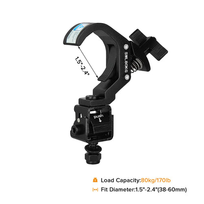 MOKA SFX Foldable Truss Clamp Black Aluminum Light Clamps