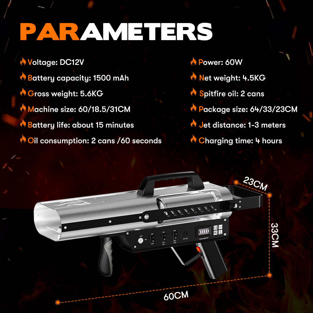 MOKA SFX F-100 New Fire Gun for Event 1-3 Meters