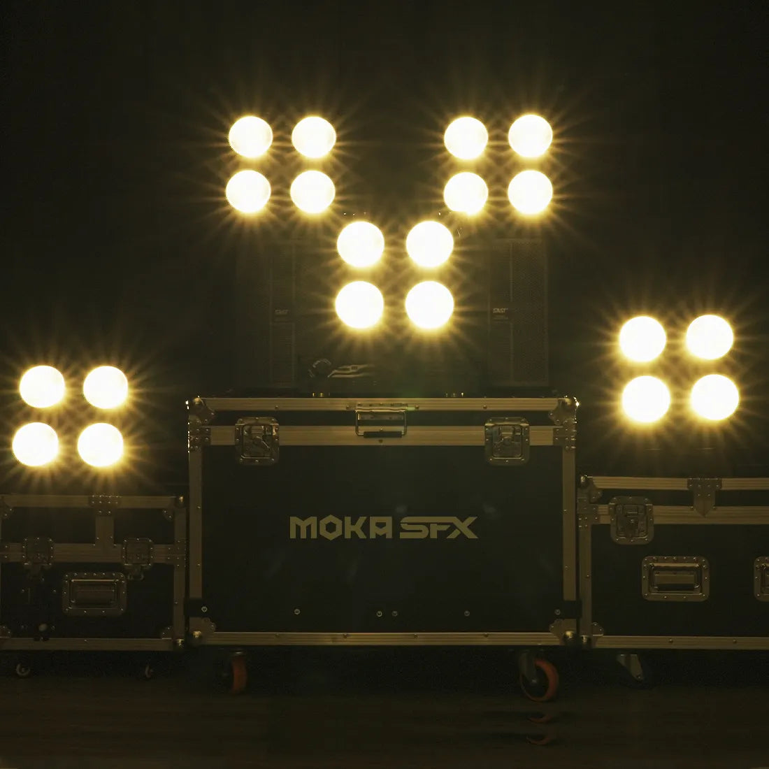 MOKA SFX P-15/P-19 Combinable 4-eye 4*100W 2 IN 1/3 IN 1 RGB LED COB Audience Light